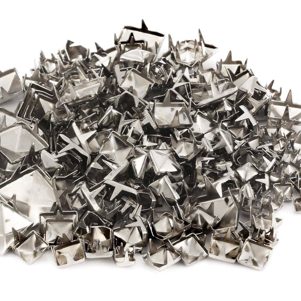 968 Pcs Assorted Sizes Square Pyramid Studs Prong Studs for Clothing Leather ...