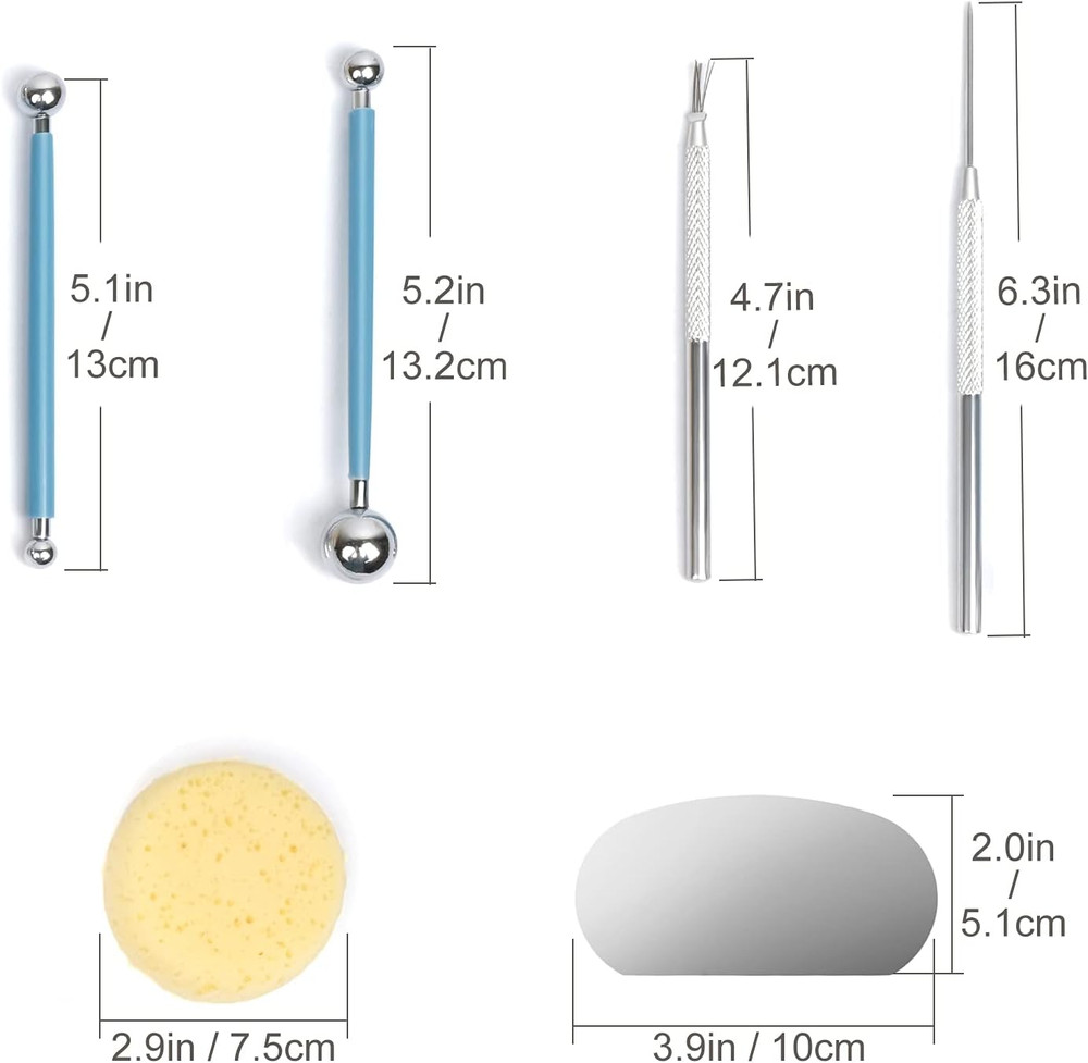 Clay Tools,12Pcs Pottery Clay Sculpting Tool Set