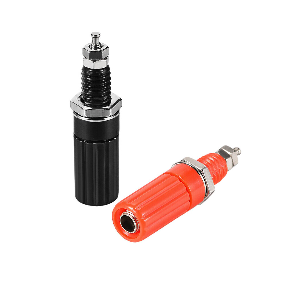 10pcs Binding Post M8 Thread Amplifier Connector Banana Plug Jack Socket US