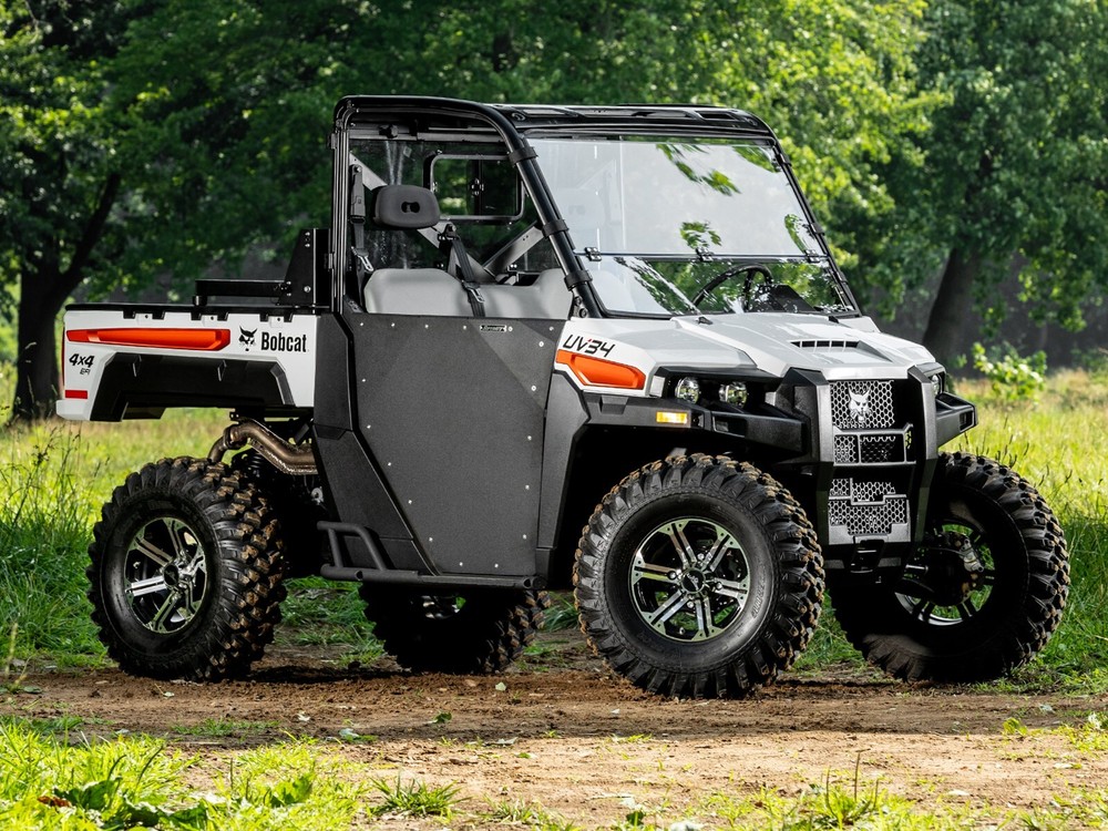 SuperATV Standard Flip Down Windshield Bobcat UV34 -Clear