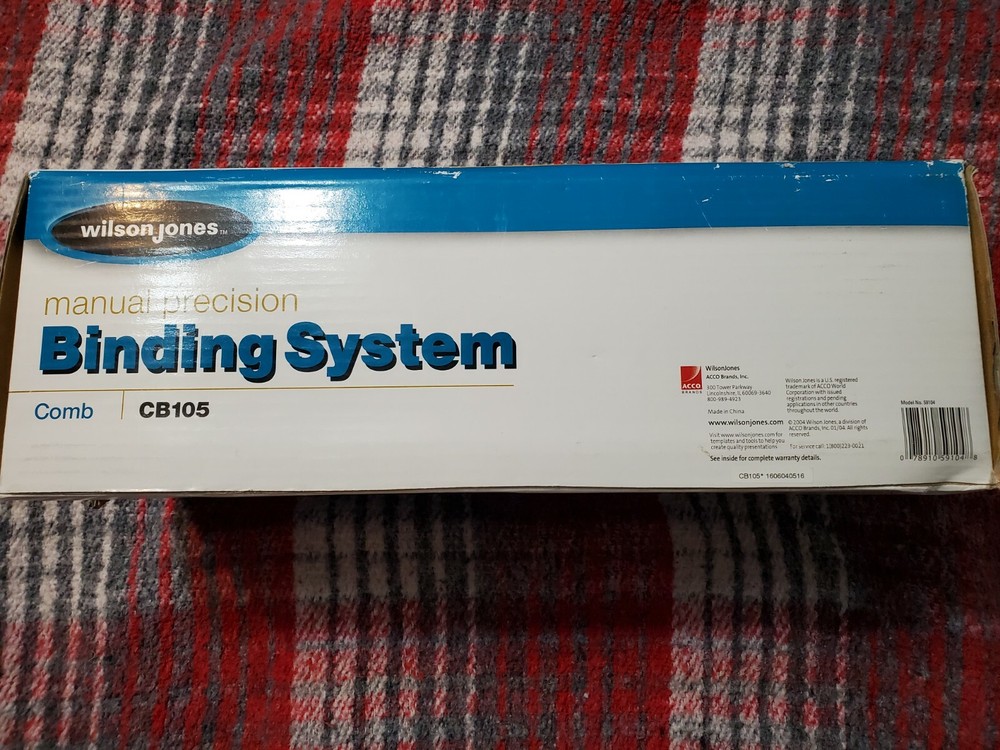 Wilson Jones Manual Precision Binding System CB105 New Open Box