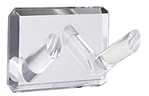 CRL MRHC12 Clear Acrylic Mirrored Double Robe Hook