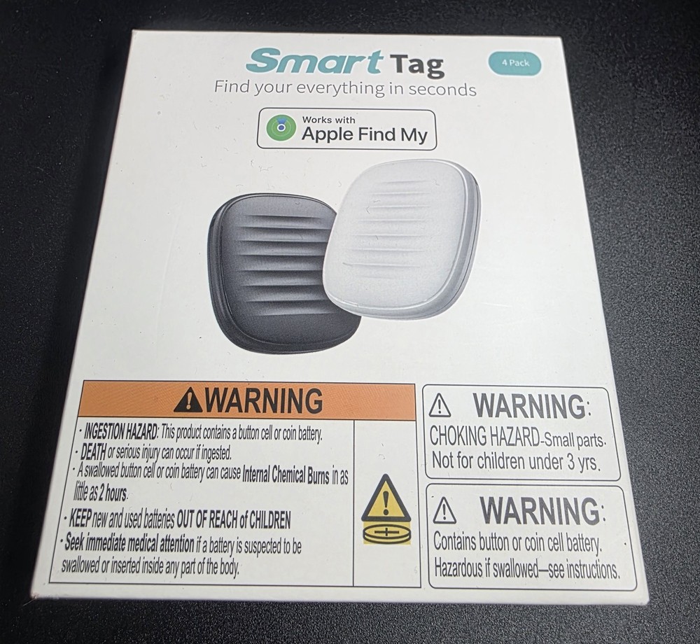 Air Tracker Tags-4 Pack: Bluetooth Tracker Work with Apple Find My iOS Only