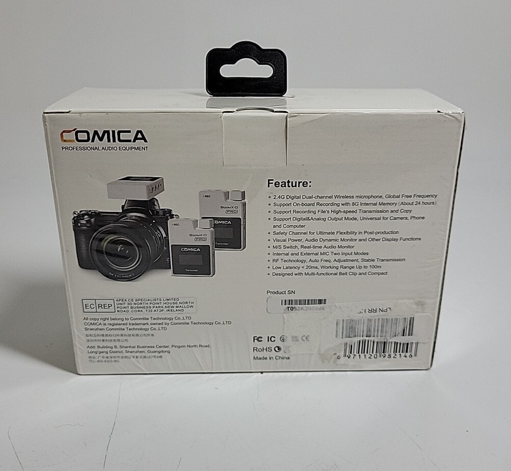 Comica BoomX-D PRO D2 Wireless Microphone+2 Transmitter+Receiver KIT for Camera