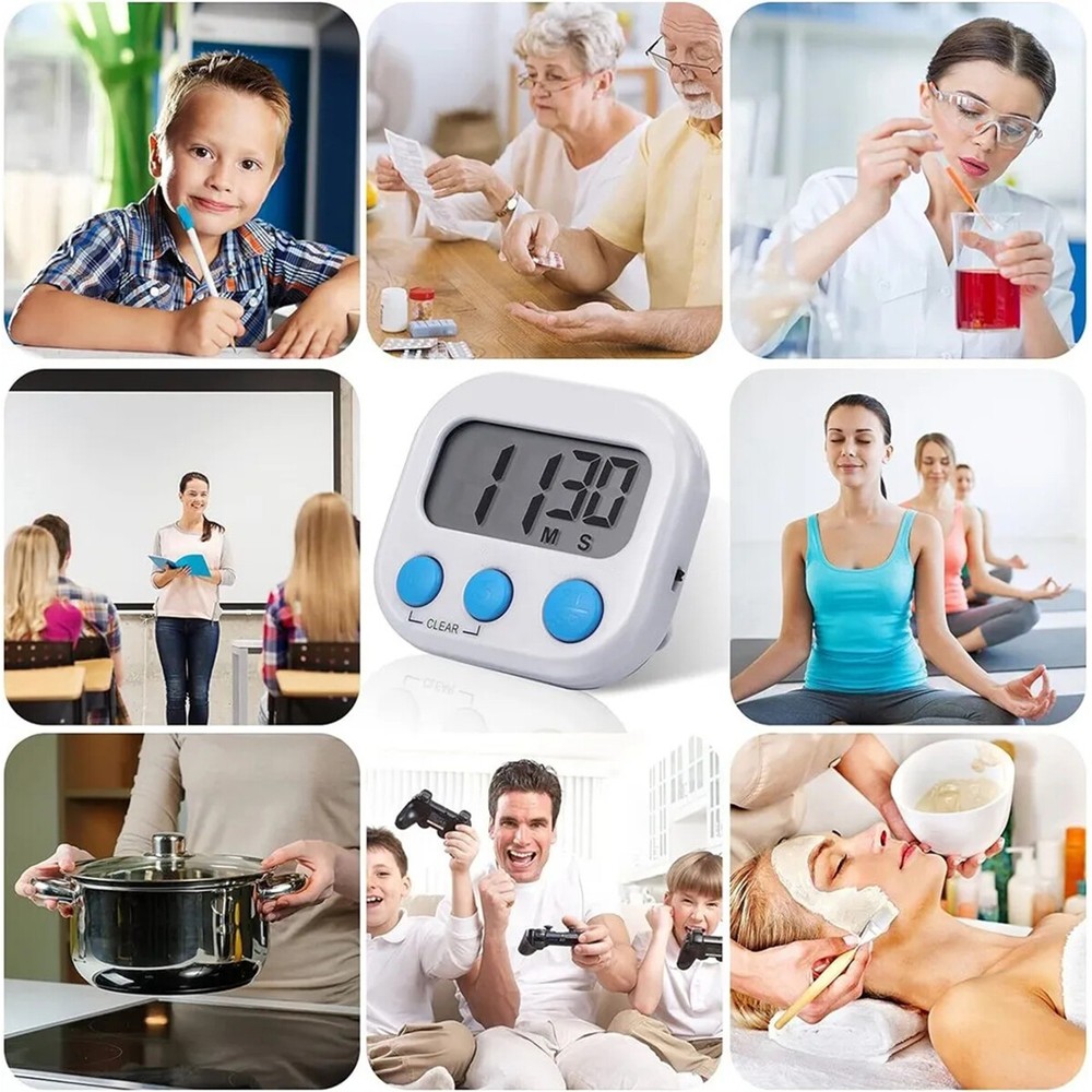 Mini LCD display timer loud alarm suitable for kitchen cooking and classroom USA