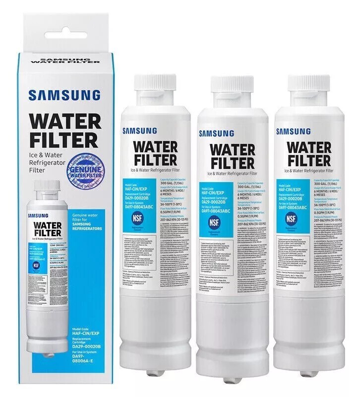 3 PACK New Genuine Samsung DA29-00020B HAF-CIN/EXP Refrigerator Water Filter US