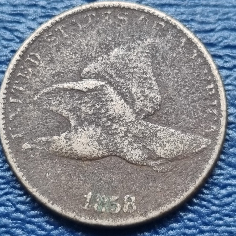 1858 Flying Eagle Cent 1c Better Grade Dark #72923