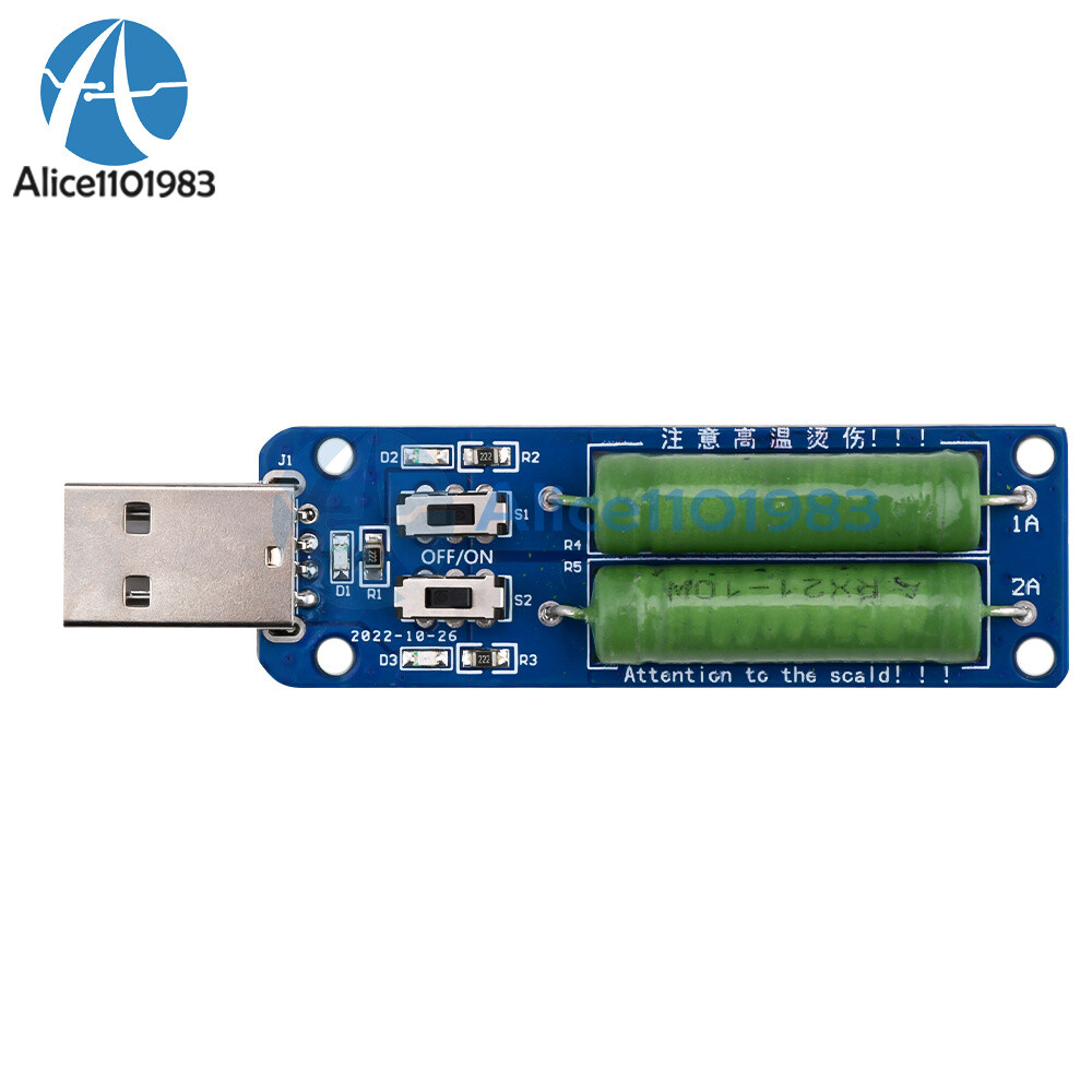 USB Load Power ResistorMobile Aging Resistance Module 5V 3A/2A/1A