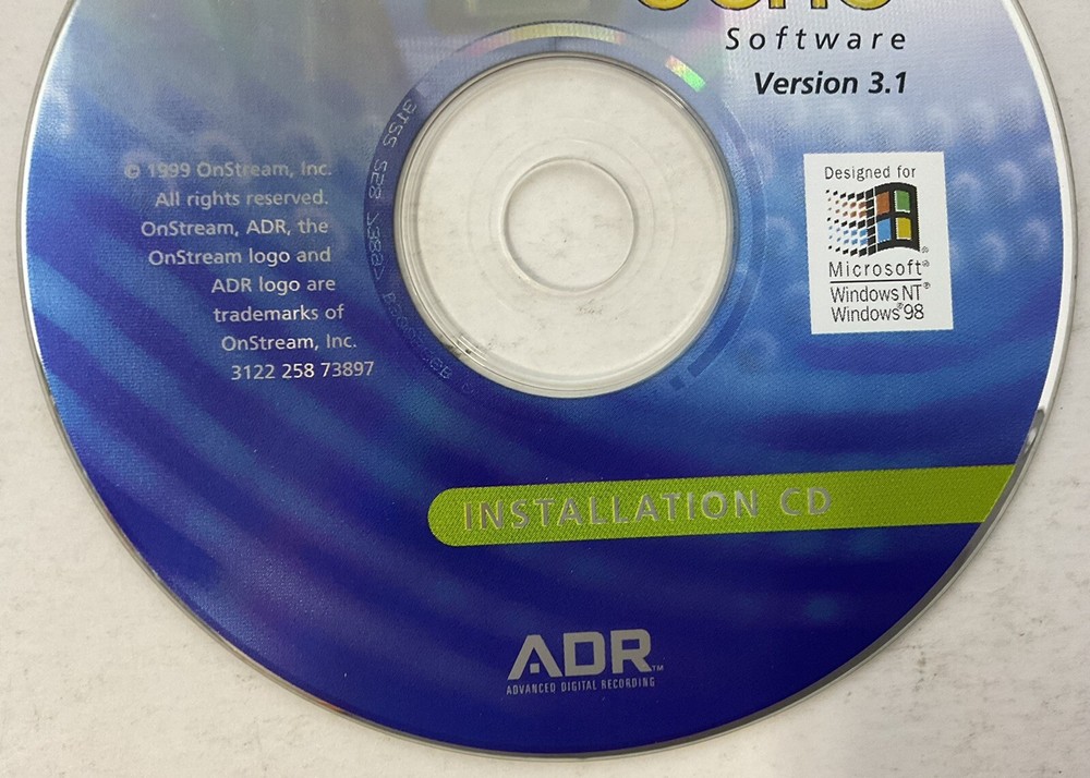 OnStream Echo Software Installation CD Ver 3.1 ElectronicsRecycledCom