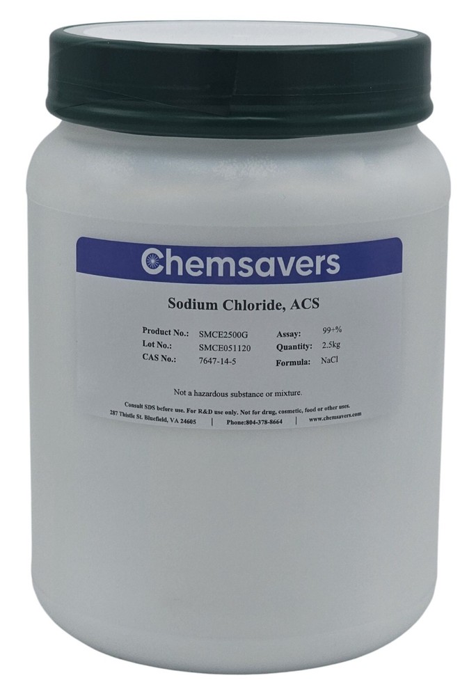 Sodium Chloride, ACS, 99+%, 2.5kg