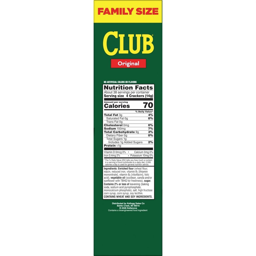 Club Snack Stacks Original Crackers, Lunch Snacks, 9 Count