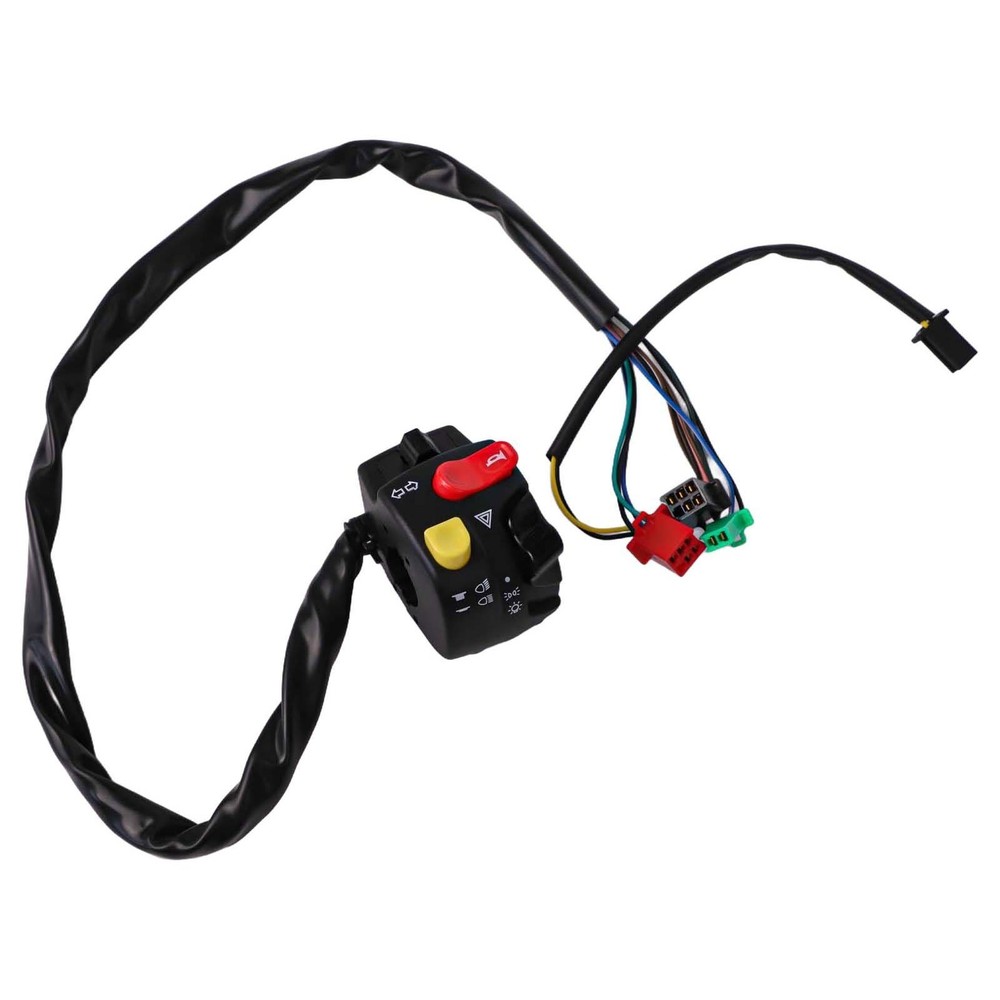 Sleek Black Motorcycle Switch Compatible with Various Models for Daily Use