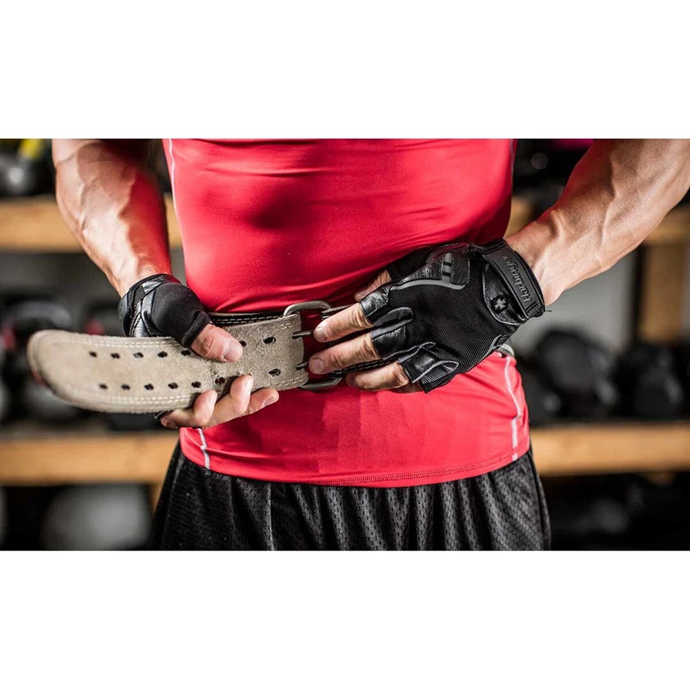 Harbinger 6" Padded Leather Weight Lifting Belt