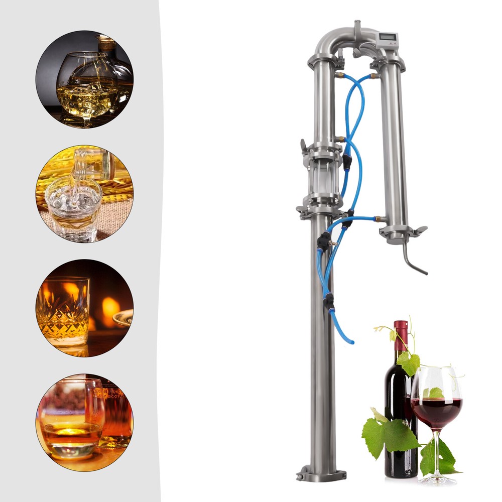 2 inch Stainless Still Moonshine Reflux Distilling Column Brew Wine Making Tool