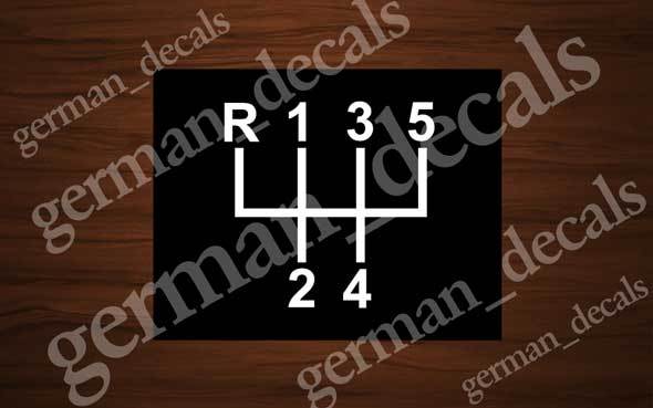 BMW E9 E10 E12 E21 E24 E30 2002 STICKER LABEL FIVE SPEED GEARBOX