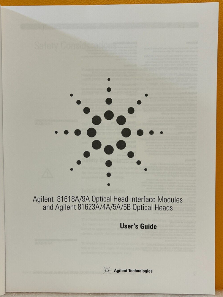 Agilent / HP 81623-90014 2000 Optical Head Interface Modules User's Guide Manual
