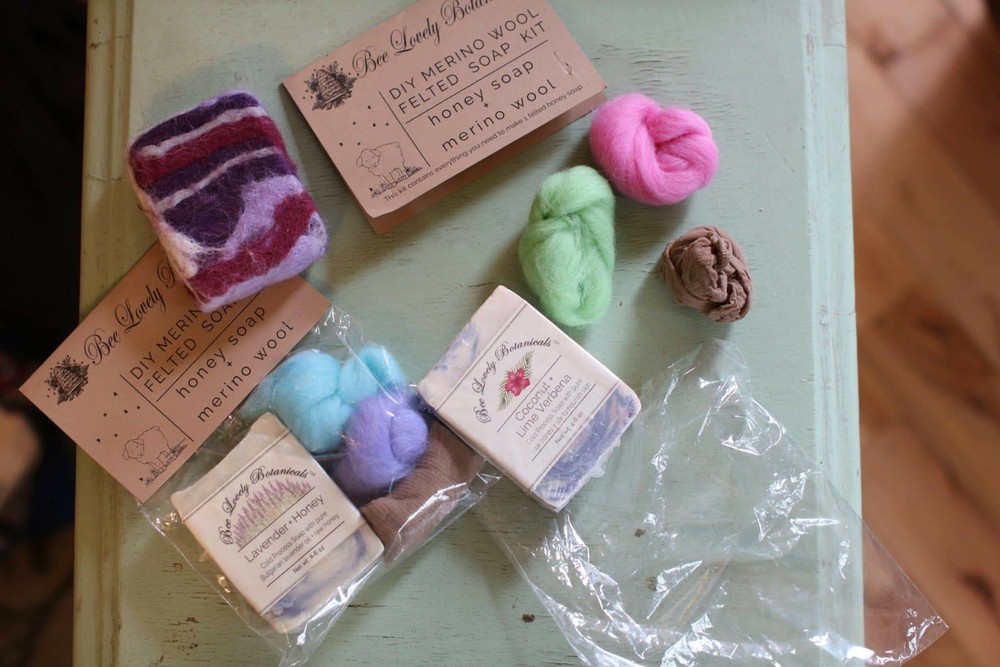 Merino Wool Felted Soap Kit