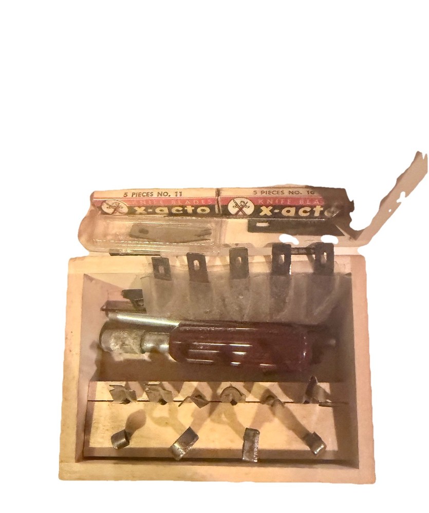 Vintage X-ACTO Wood Carving Tool Set w/ Case – Gouges & Blades Hobby Craft