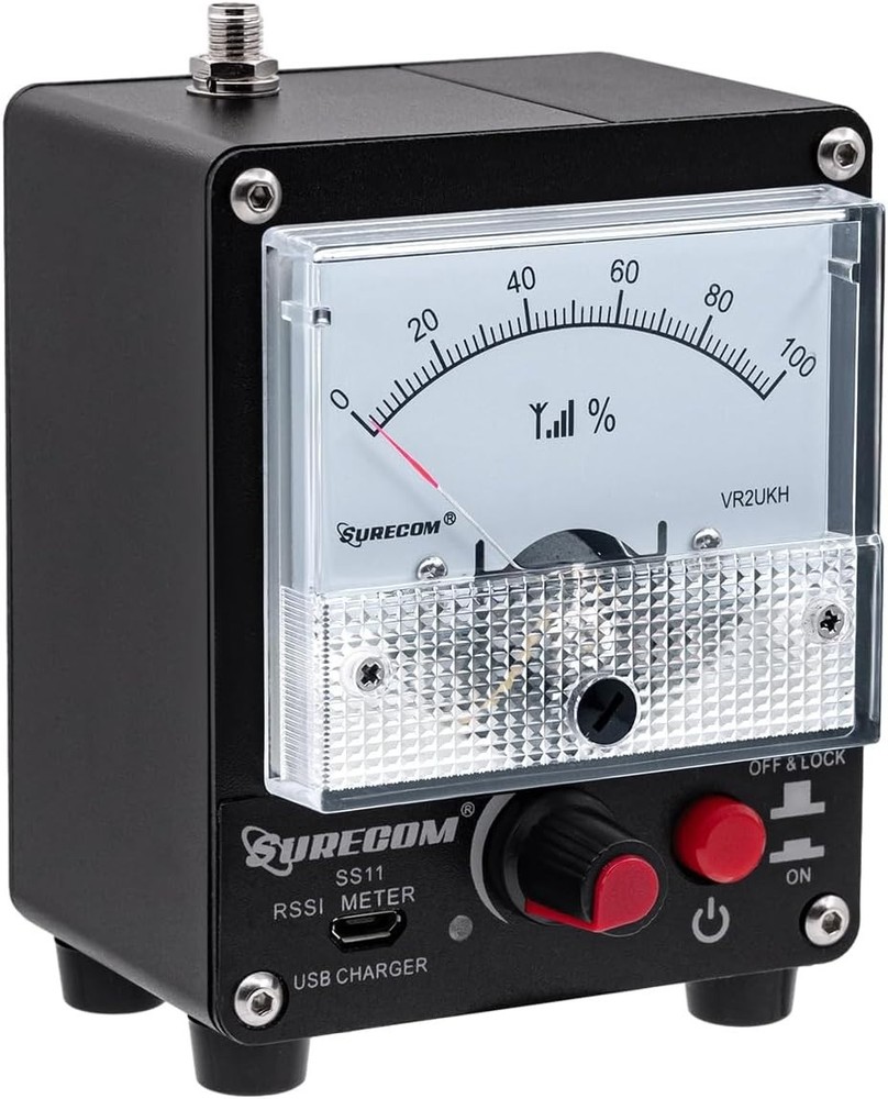 Handheld RF Signal Meter with High Sensitivity and Adjustable Pointer Amplitude