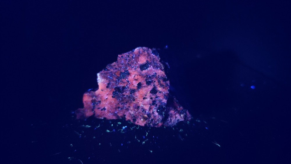 UV Reactive Pyrite On Calcite Specimen