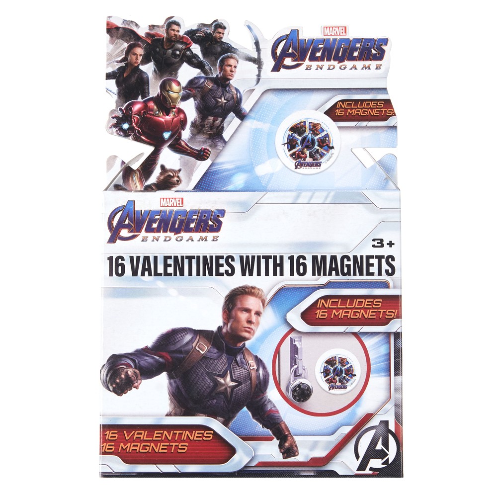 Avengers Valentines 16 Count with Magnets