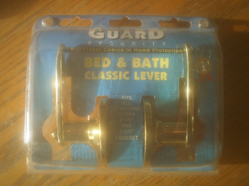 Guard Security Bed & Bath Classic Lever Brass Lockset