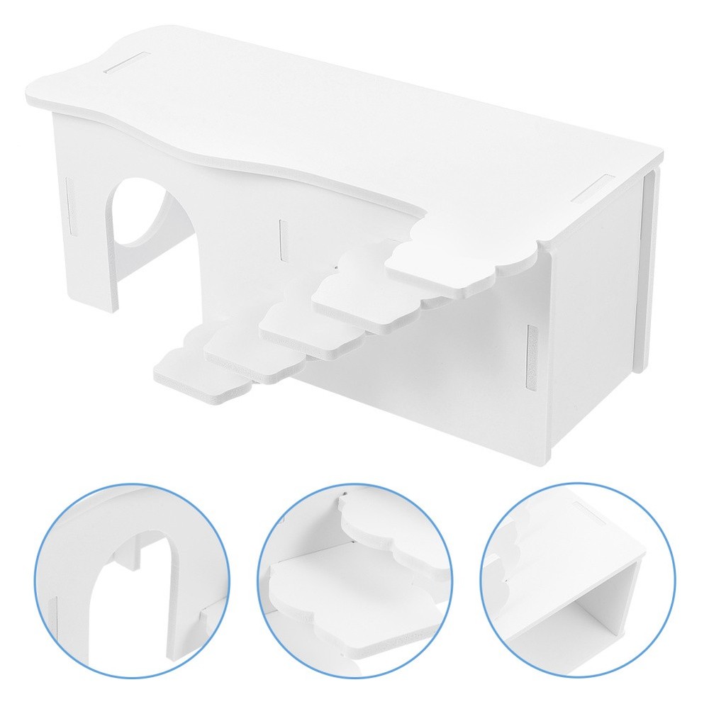 Guinea Pig Bed Hideout Hamster Hideouts Platforms with Ladders Plastic