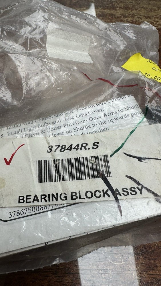 Genie 37844R.S Bearing Block Assembly