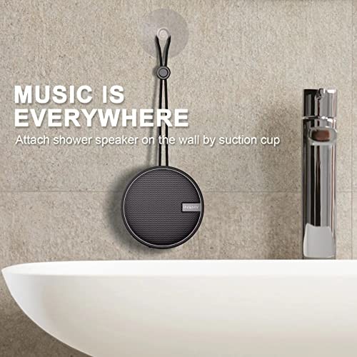 C12 IPX7 Waterproof Shower Bluetooth Speaker, Portable Small Speaker, Black