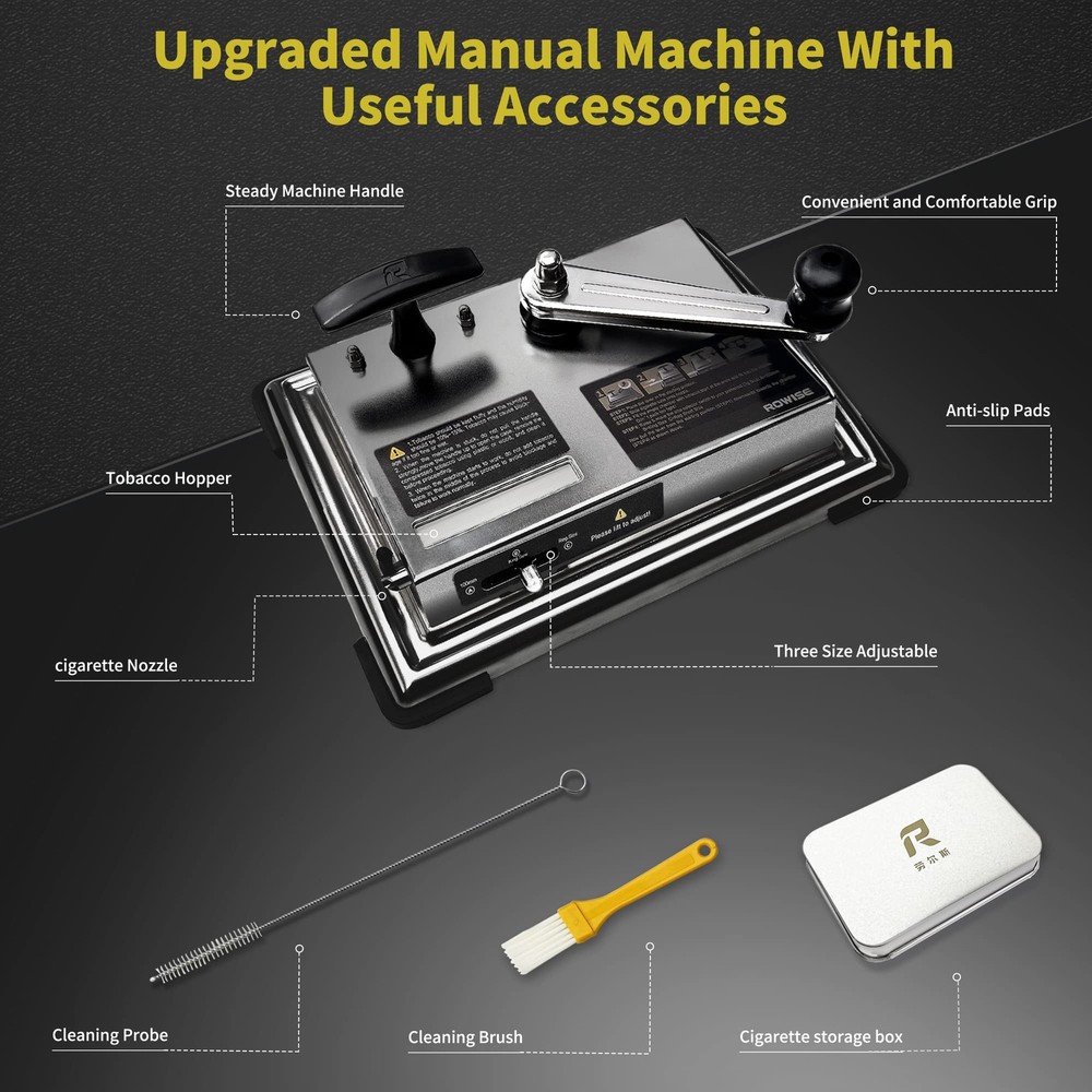 New Version Cigarette Rolling Machine, Portable Manual Cigarette Injector Fit...