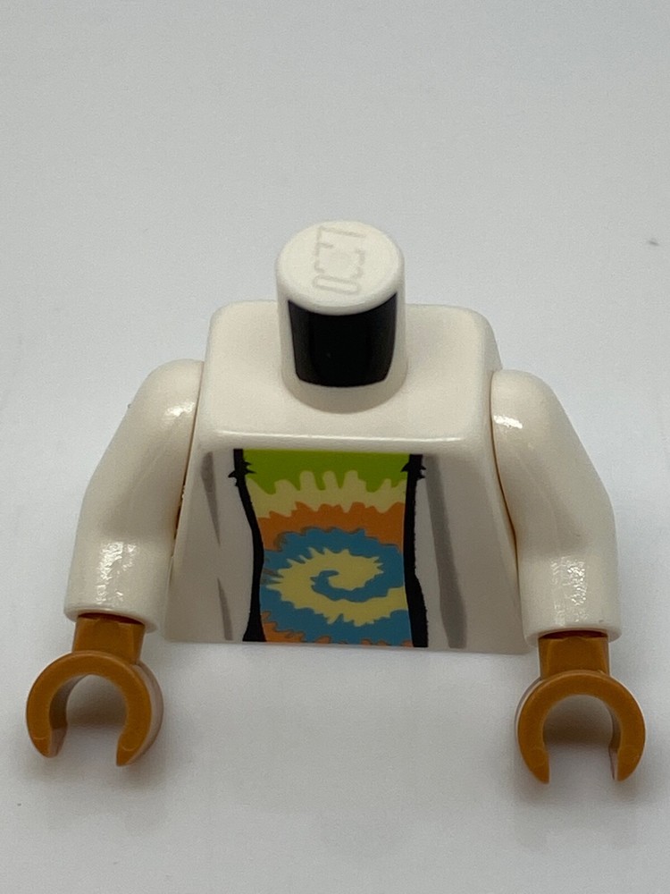 Lego Vitruvius White Torso Robe with Tie Dyed Shirt Pattern  #48