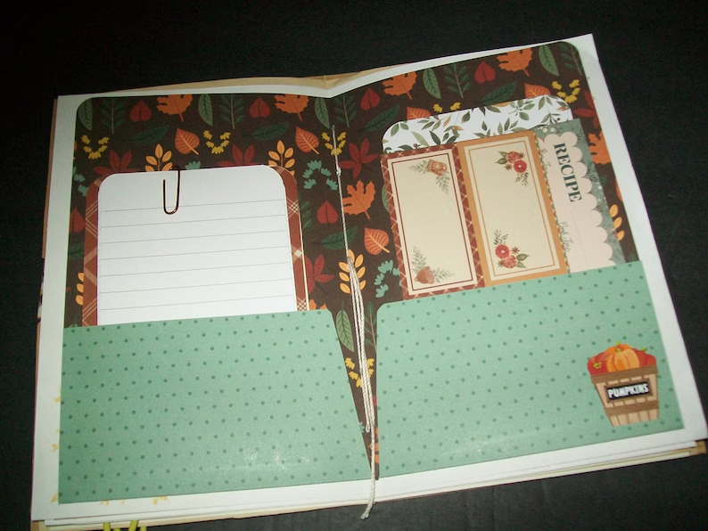 Handmade Fall Junk Journal Gratitude Holiday Blank Journal Fall Planner