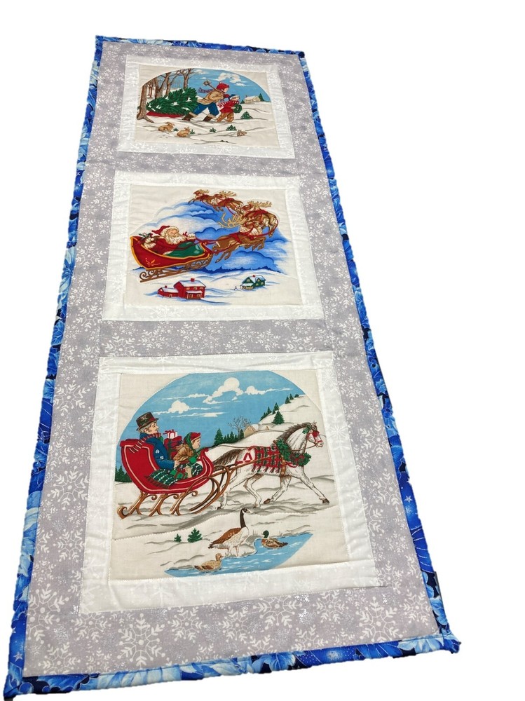 Quilted December Enjoying the Snow Table Runner