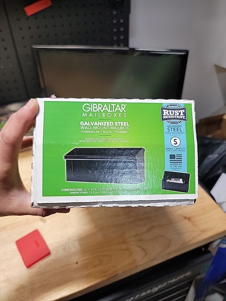 Gibraltar Mailbox Small Capacity Galvanized Steel Wall-Mount Black