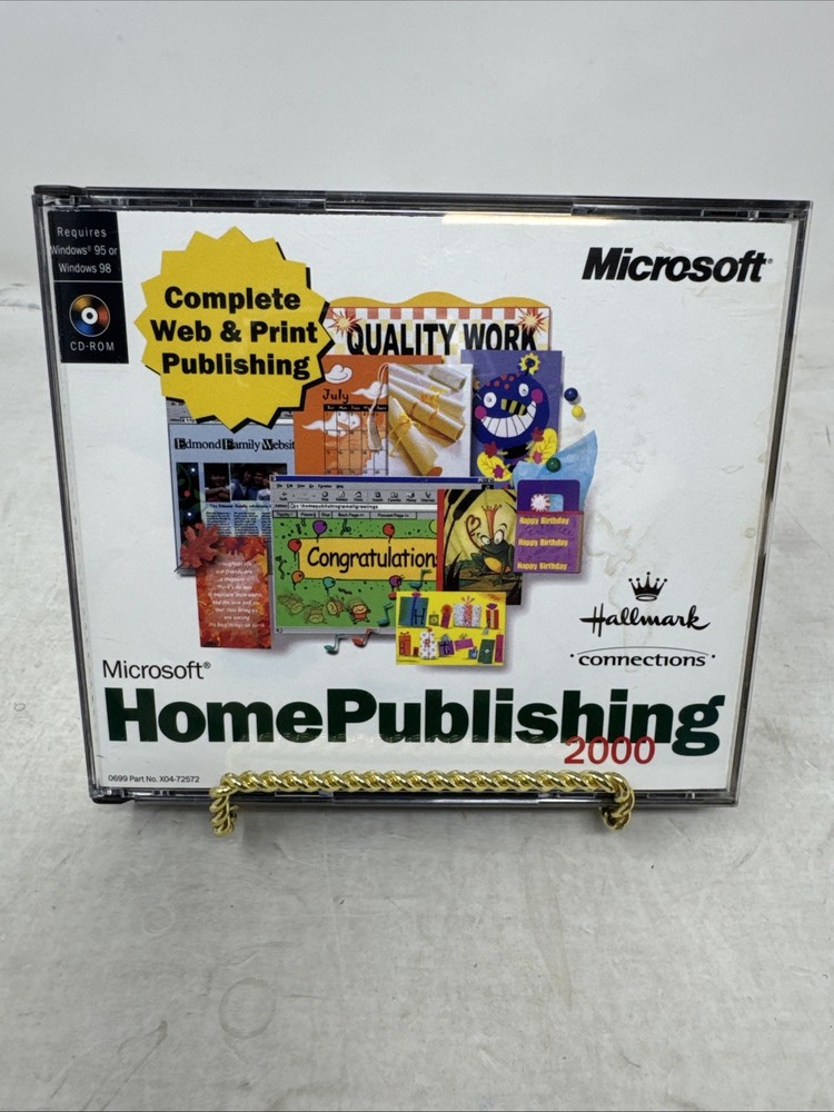 Microsoft Home Publishing 2000 - 3 Disc Set - Genuine CD-ROM  discs very Clean