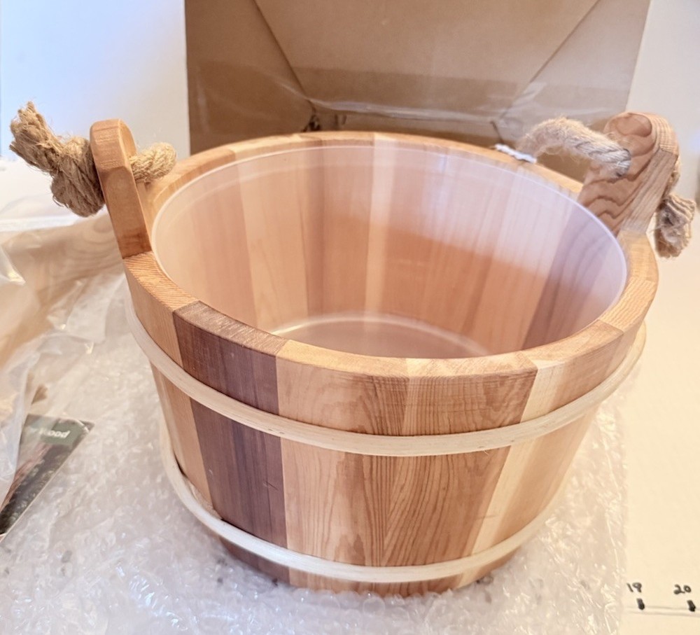 Sauna Bucket with Rope Handle