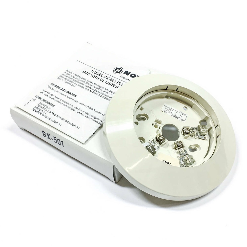 Notifier BX-501 Plug-in Detector Base, White