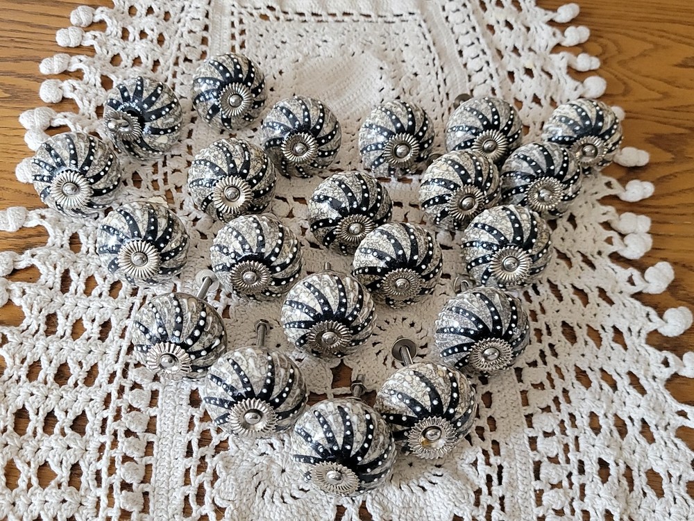 21 Starburst Stoneware Pottery Drawer Pulls Cabinet Knobs