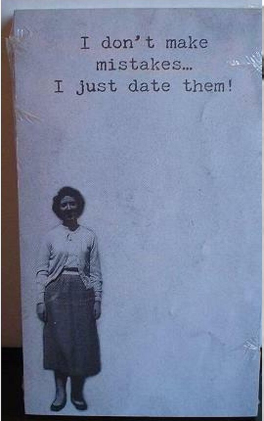 I Don't Make Mistakes Mini Note Pad-60 sheets By Primitives by Kathy