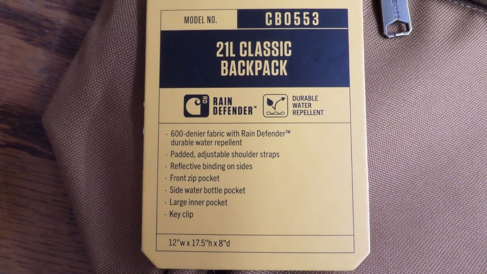 CARHARTT 21L Classic Backpack CB0553