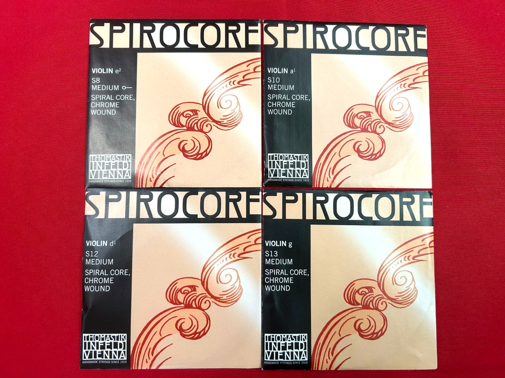100% Authentic Thomastik Infeld Spirocore Violin String Set S15 4/4 -Chrome E