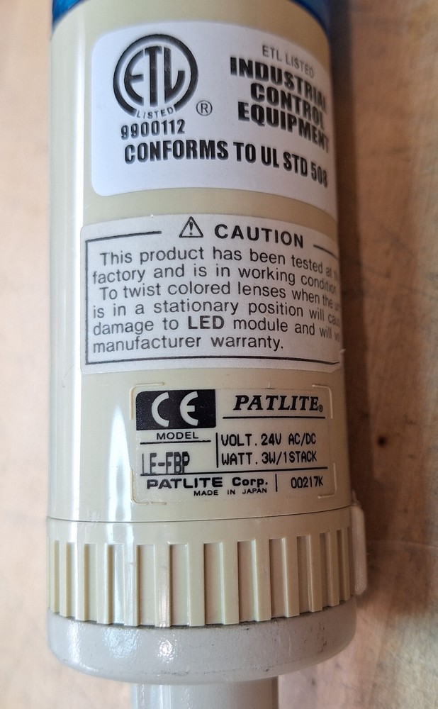 PATLITE CORP LE-FBP 24V AC/DC STACK LIGHT TOWER