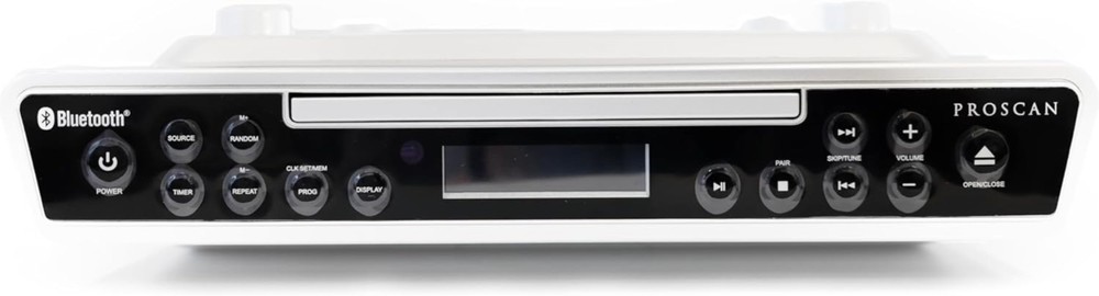 Silver Under Counter CD Player with Bluetooth & Remote - Perfect Kitchen Audio
