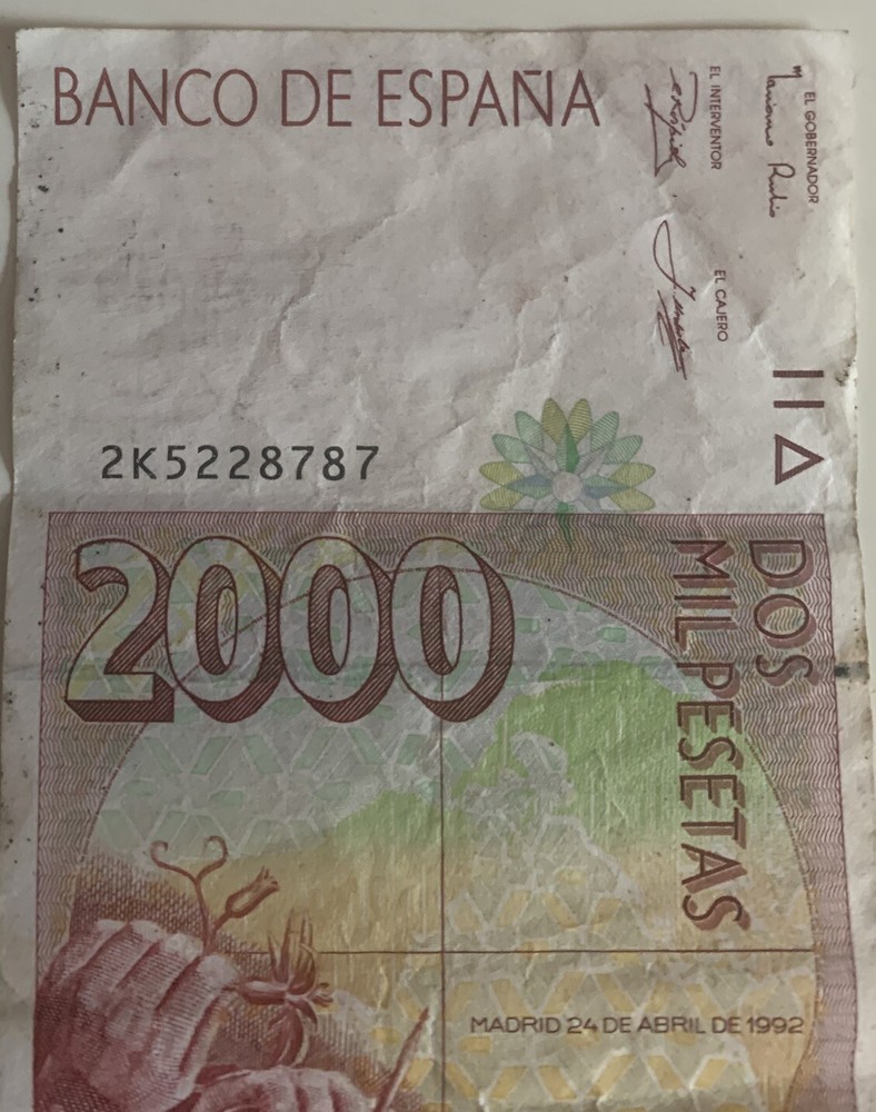 Spain 2000 Pesetas 1992