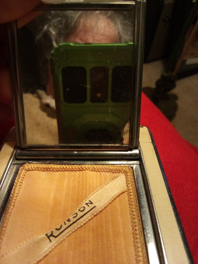 1930s Deco Ronson Cigarette Case Lighter Compact