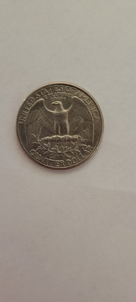 1977 Quarter filled D mint mark. Error tails side, UNI & AR Touching, See Pics