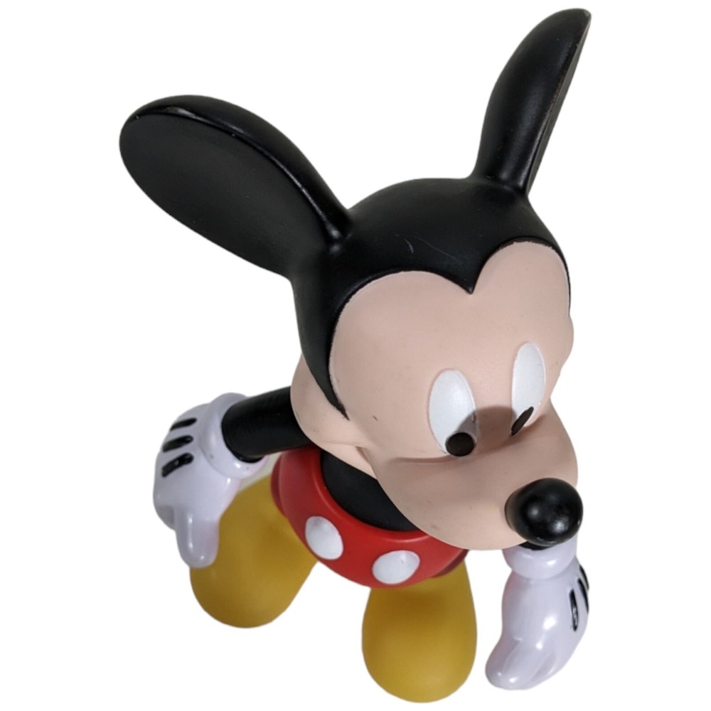 Poseable Mickey Mouse Hard Plastic Moveable Figure Disney 7 Inch
