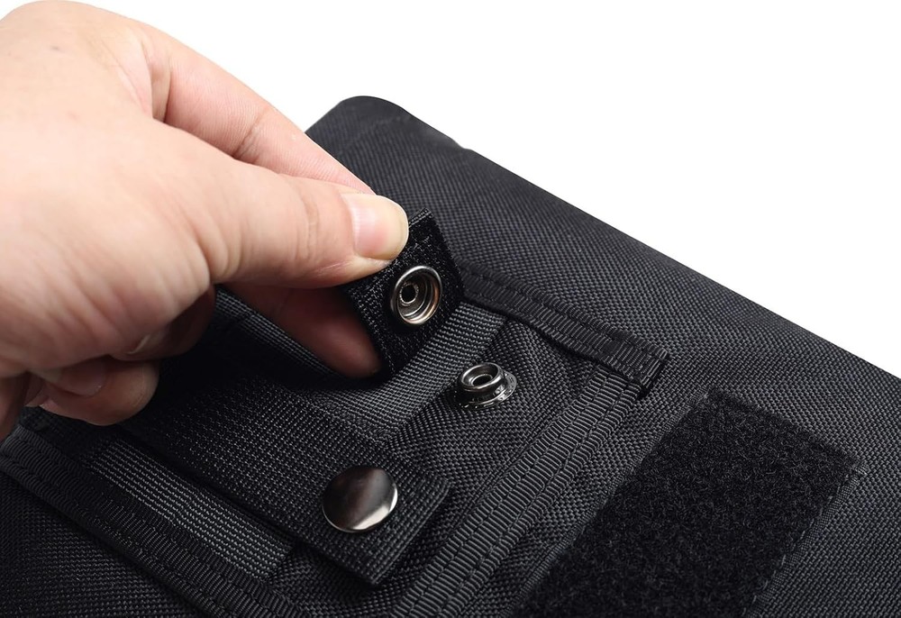 Folding Dump Pouch for Duty/Battle/Range Belt Roll Up MOLLE Vertical Black