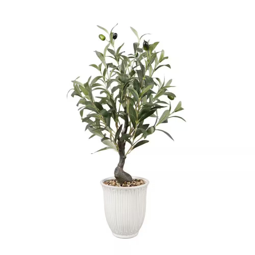 25.5" Artificial Olive Tree in 6" TEXTURE CERAMIC 6*6*6.25
