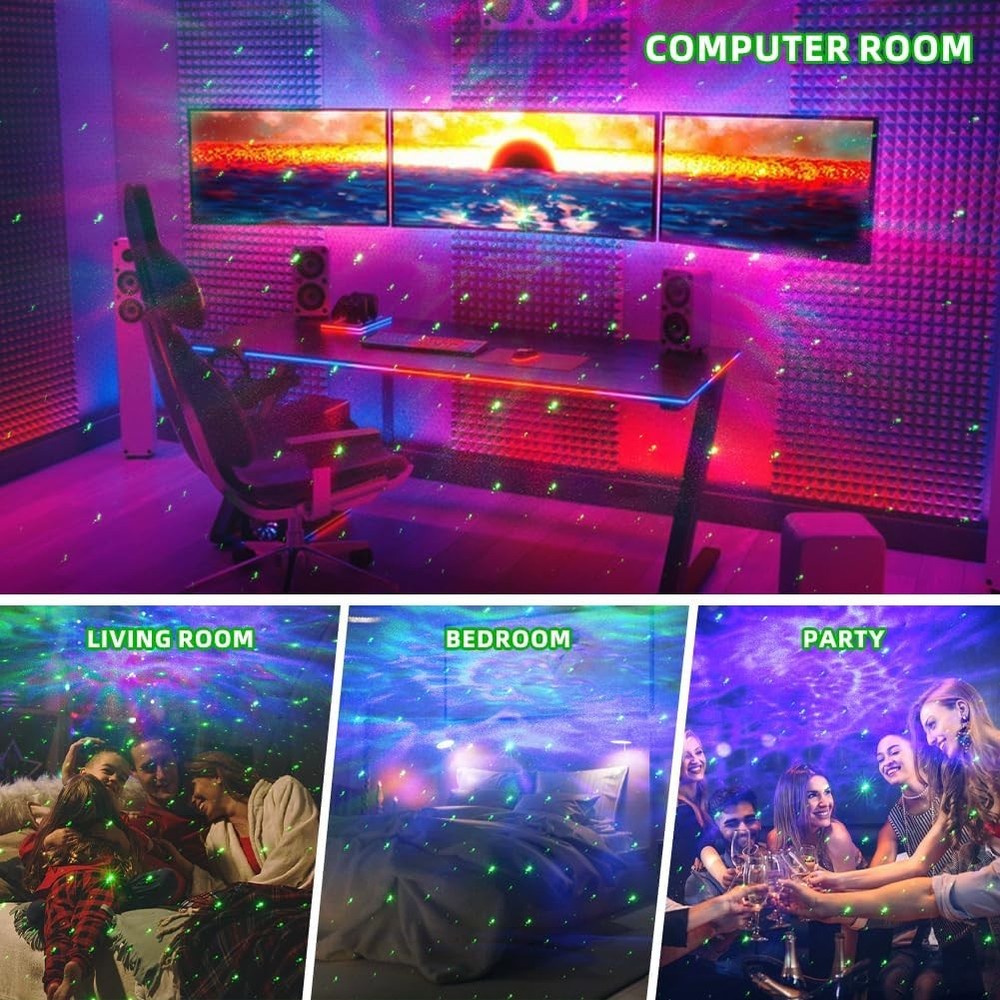 Astronaut Galaxy Projector Star Night Light Space White